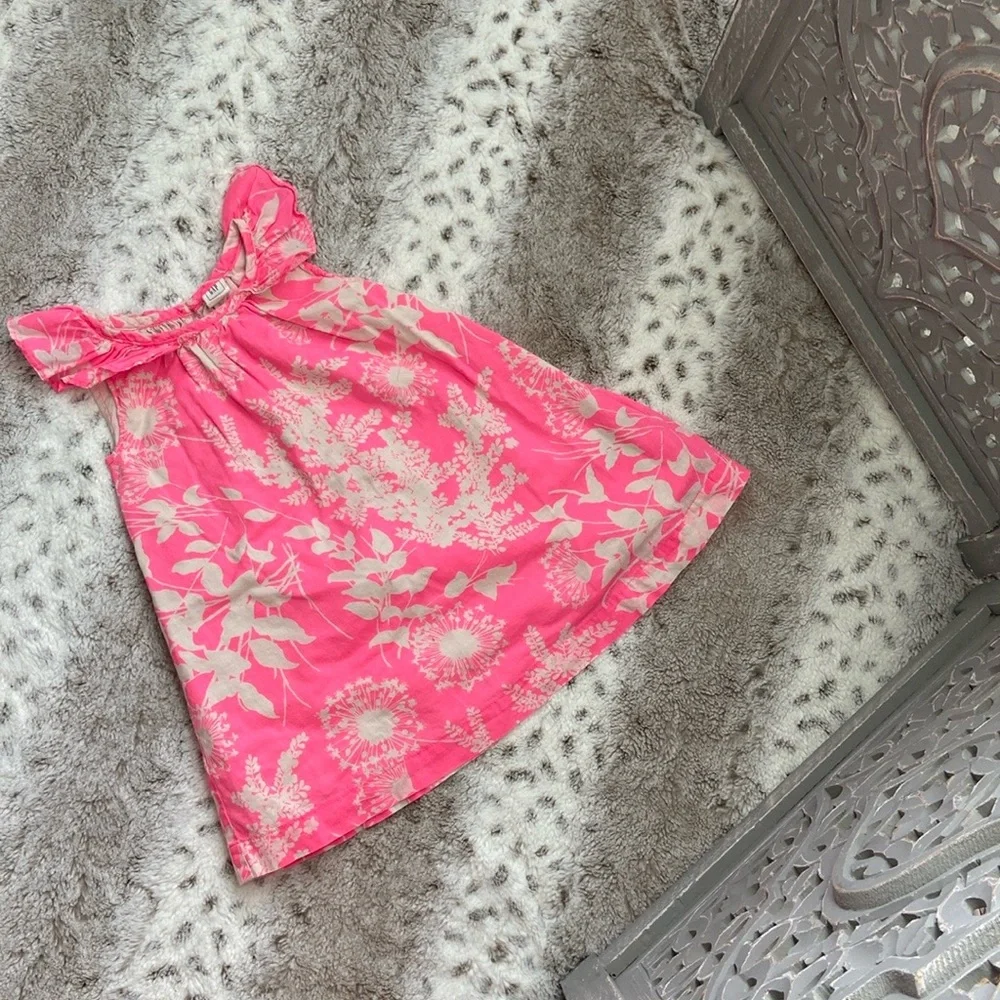 GAP Kids Hawaiian dress girls 2T Barbie pink floral tropical coconut girl beach